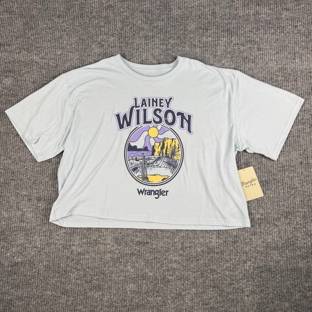 Wrangler x Lainey Wilson T-Shirt Womens L Graphic Crop Retro Country Tee NWT